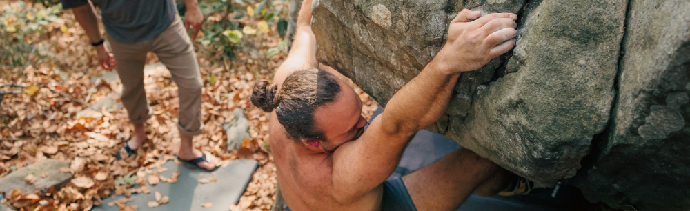 an out door bouldering 
